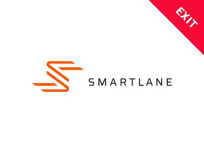 Smartlane Logo, in der oberen rechten Ecke steht auf rotem Hintergrund Exit.